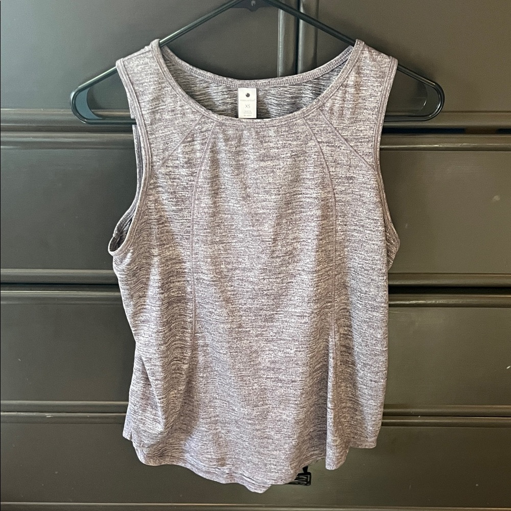 Yogalicious-  Purple Heathered Sleeveless Tank Top -